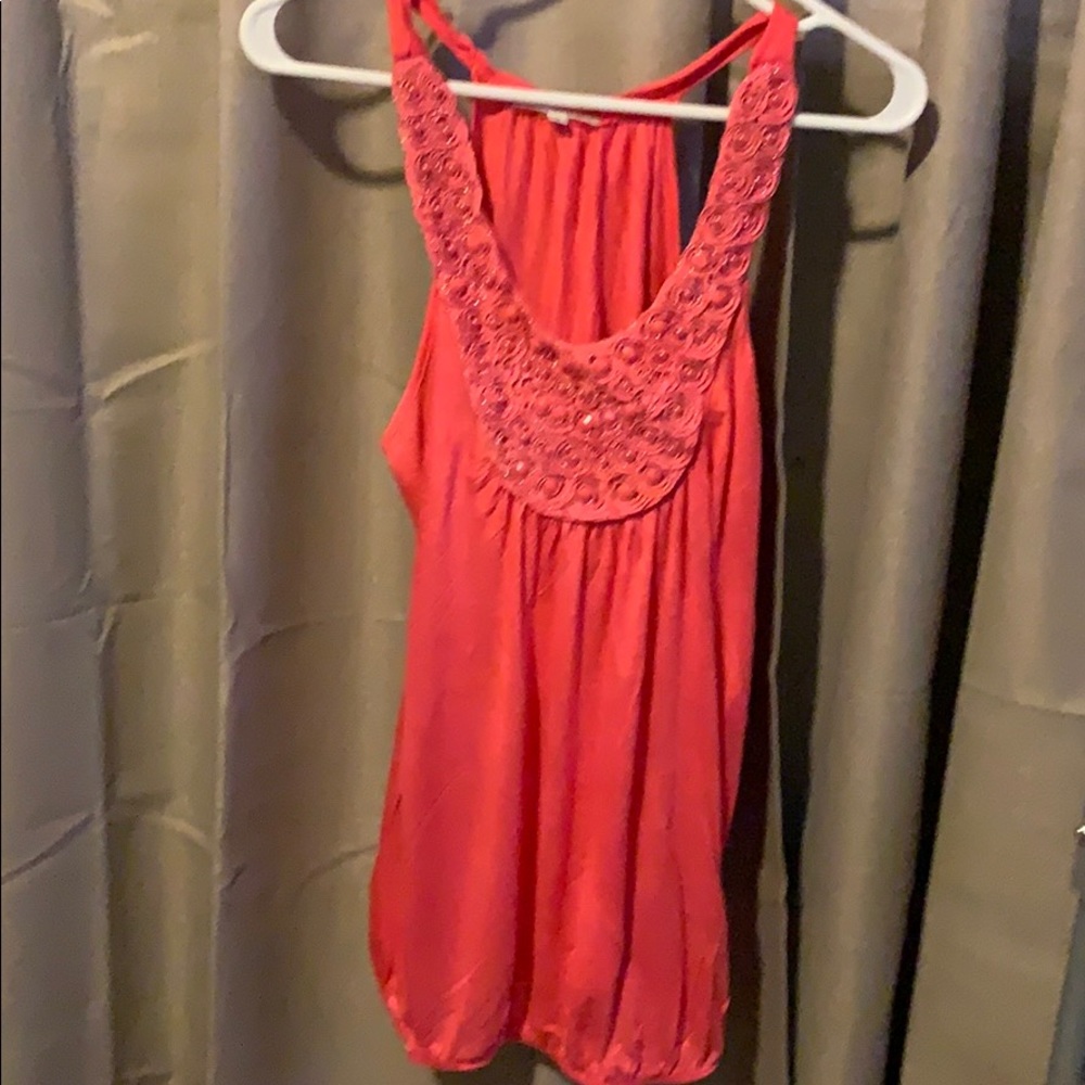 Pinkish Orange racer back tank